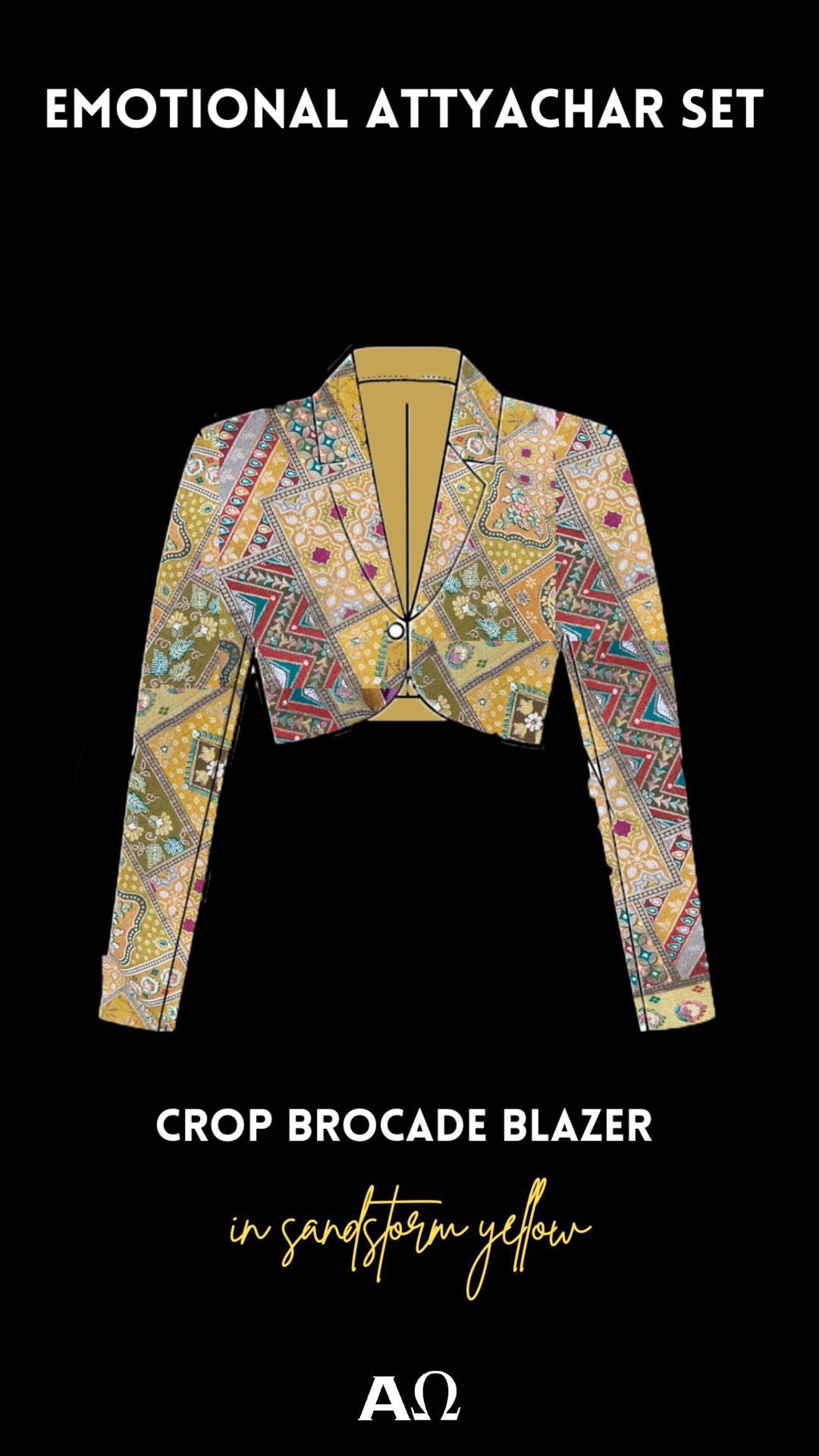 Emotional Attyachar Crop Blazer