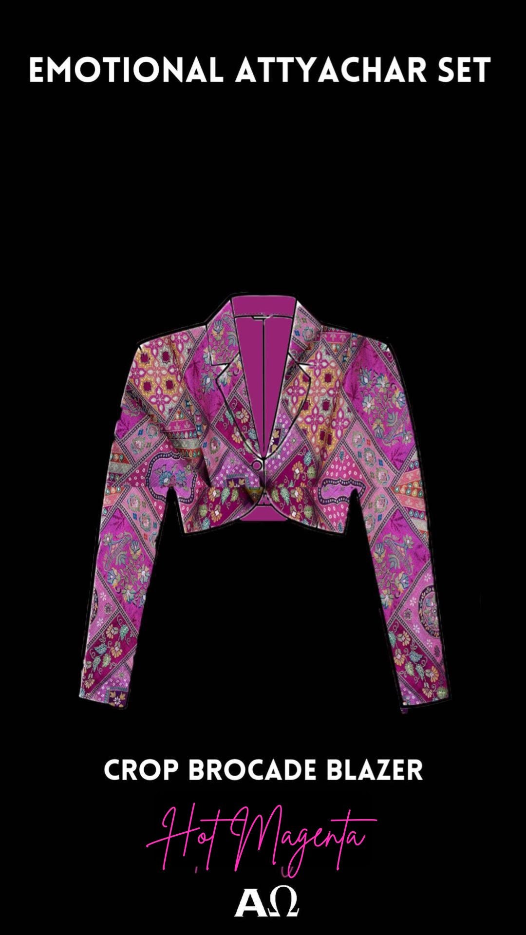 Emotional Attyachar Crop Blazer