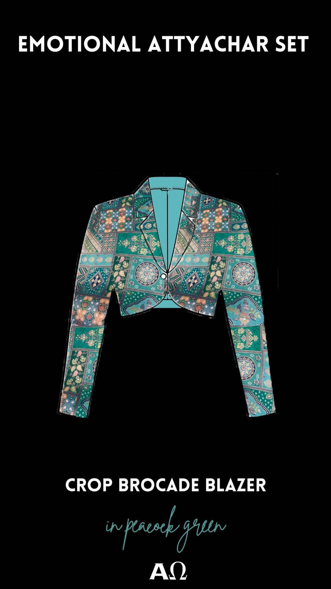 Emotional Attyachar Crop Blazer