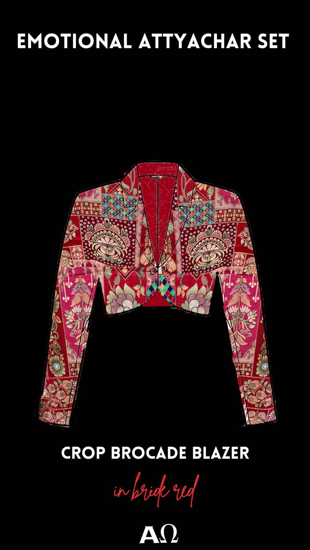 Emotional Attyachar Crop Blazer