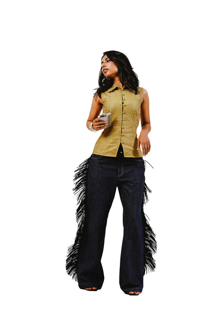 FRINGE WITH BENEFIT PANTS