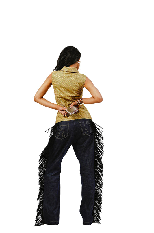 FRINGE WITH BENEFIT PANTS